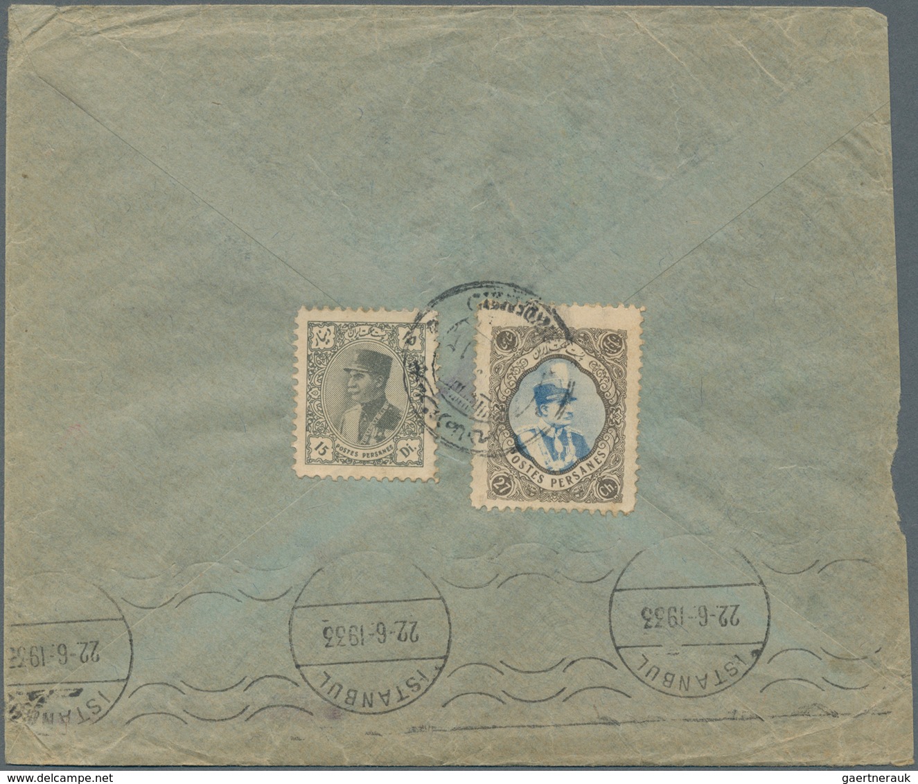 Iran: 1931/1933, Three Covers Franked With Reza Shah Pahlavi Issues, Two To Istantbul With Arrival M - Iran