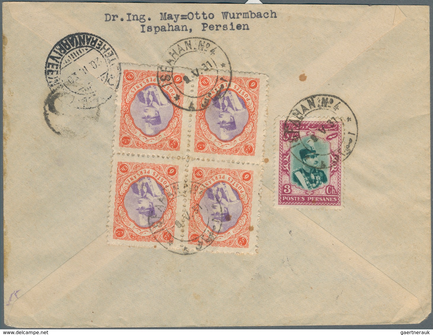 Iran: 1932/1933, Ten Covers With Frankings Of The Reza Shah Pahlavi Definitives, Only Foreign Mail T - Iran