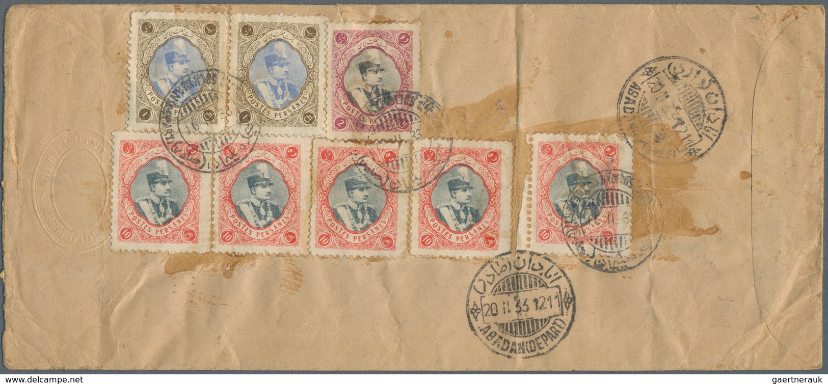 Iran: 1932/1933, ten covers with frankings of the Reza Shah Pahlavi definitives, only foreign mail t