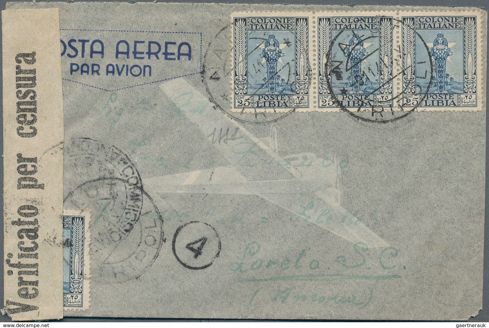 Italienisch-Libyen: 1912/42, 19 Covers And 3 Cards, Many Reduced Or Damaged. - Libyen