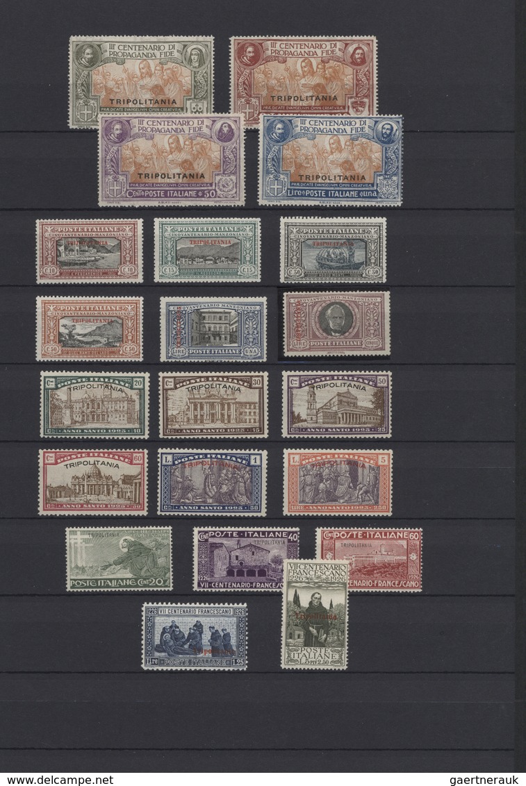 Italienisch-Tripolitanien: 1923/1934, A Mint Collection Comprising Better Issues, E.g. 1924 Manzoni, - Tripolitania