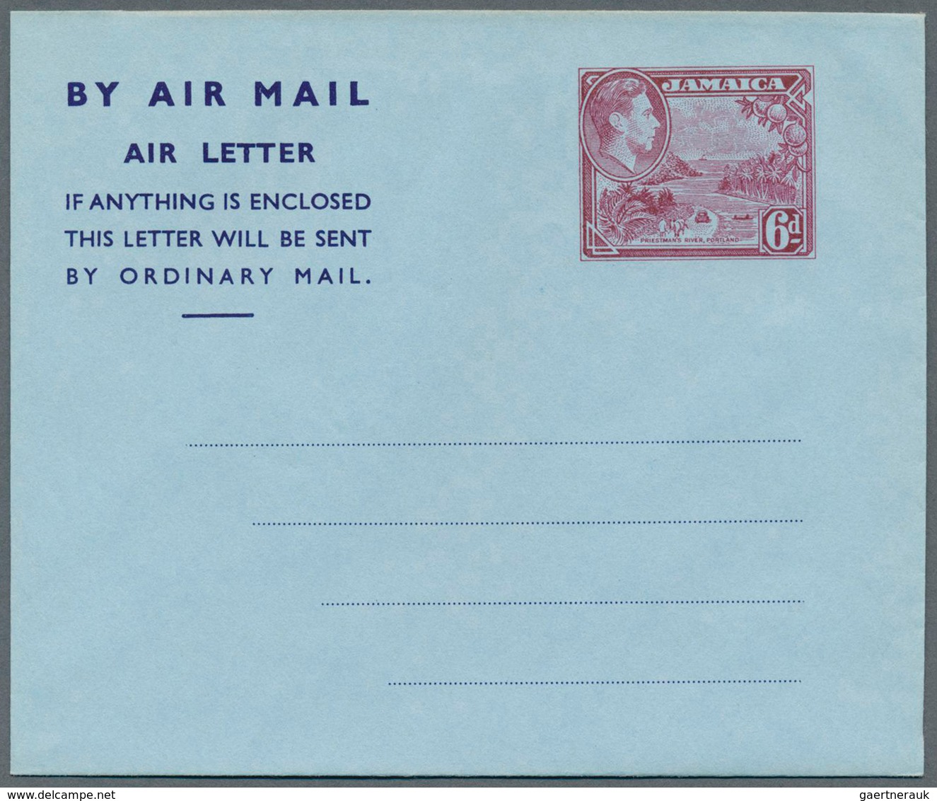 Jamaica: 1947/1983 (ca.), AEROGRAMMES: accumulation with approx. 1.000 unused and used/CTO airletter