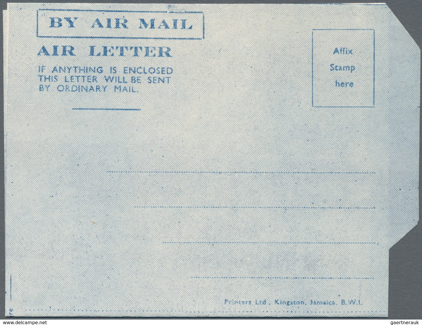 Jamaica: 1947/1995 (ca.) Aerogrammes Ca. 265 Used/unused/CTO Airletters Incl. Specimen And Postal Fo - Jamaica (1962-...)