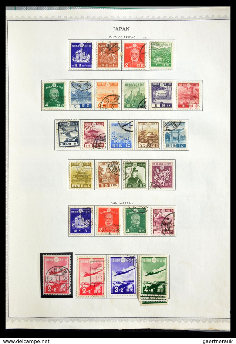 Japan: 1874-1966: Very Well Filled, Mint Hinged And Used Collection Japan 1874-1966 In Minkus Album, - Sonstige & Ohne Zuordnung