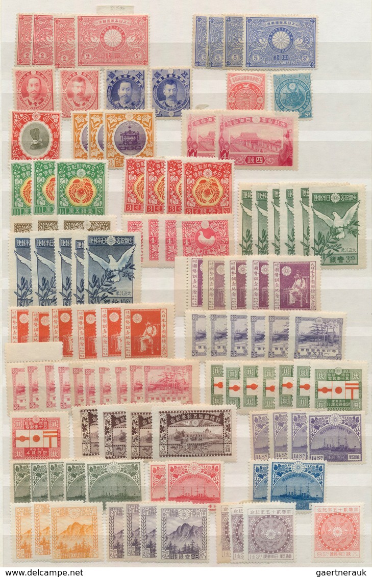 Japan: 1894/1944, Collection Mint Never Hinged (MNH) And Mint Hinged (MH), Mostly First Mount, Light - Sonstige & Ohne Zuordnung