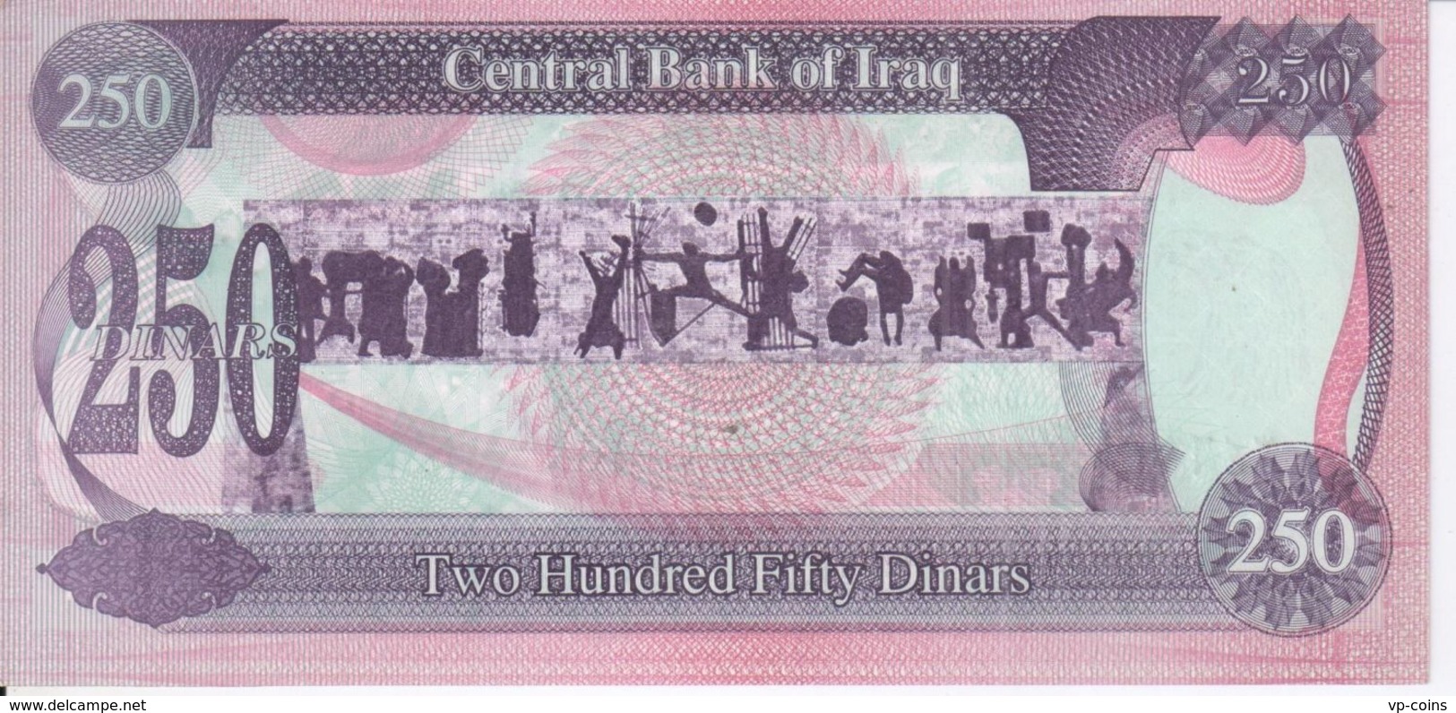 Iraq. Banknote. 250 Dinars. Saddam Hussain. UNC. 1990 - Iraq