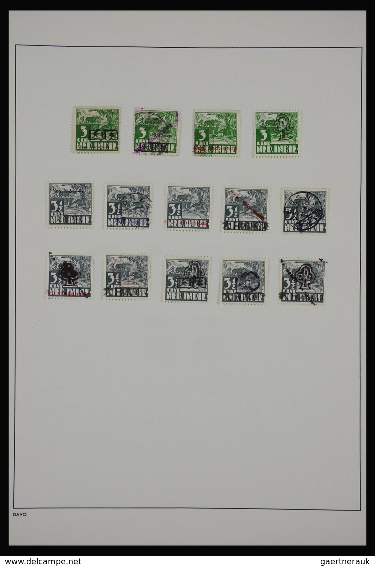 Japanische Besetzung WK II: Mint Hinged And Used Collection Japanese Occupation Dutch East Indies An - Briefe U. Dokumente