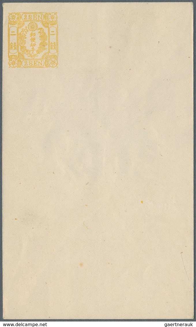 Japan - Ganzsachen: 1873/74, tebori envelopes mint 1 S. (2), 2 S. (5), 4 S. (2) all identified accor