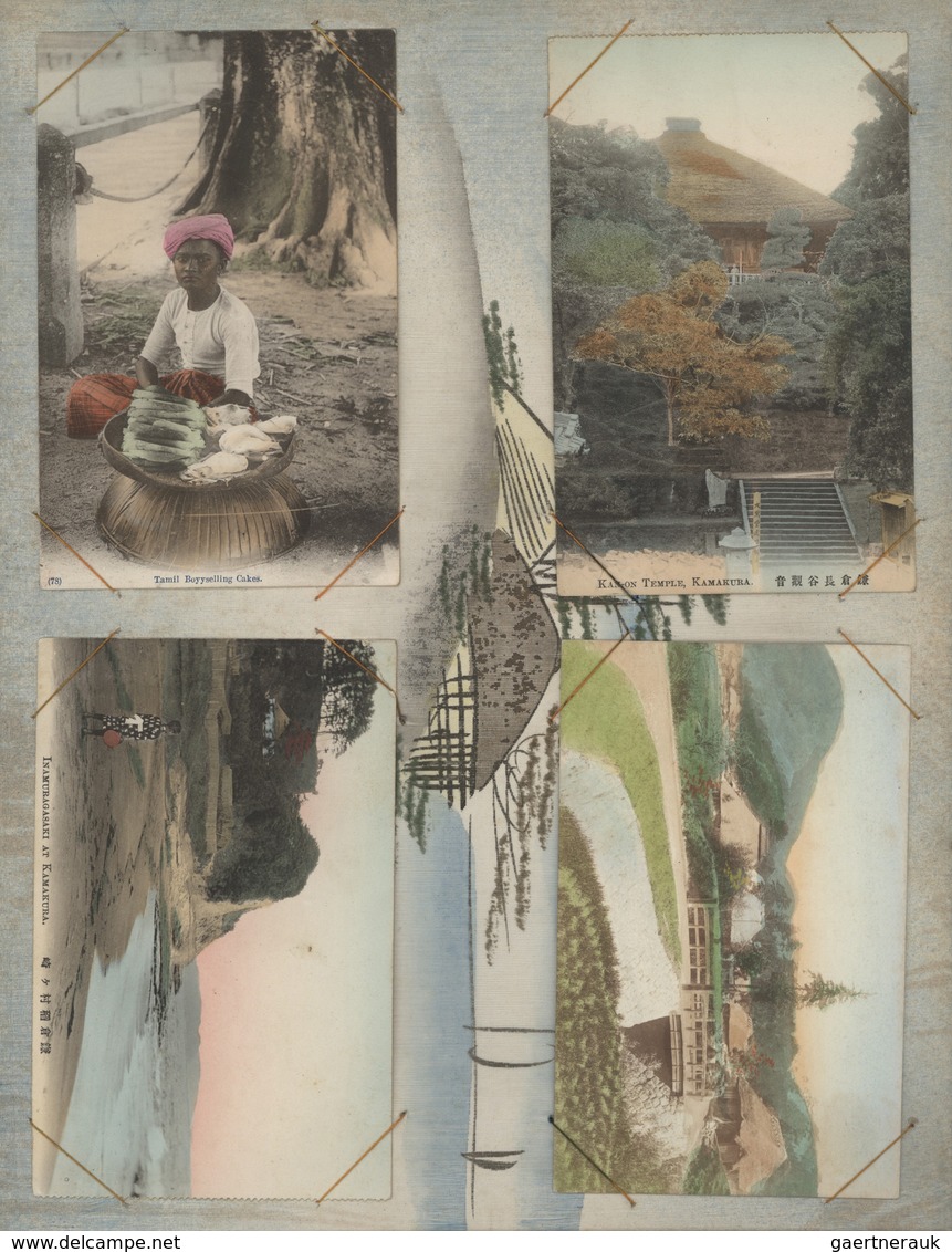Japan - Besonderheiten: 1900/05 (ca.), Original Japanese Picture Post Card Album With 9 Pages And 72 - Sonstige & Ohne Zuordnung