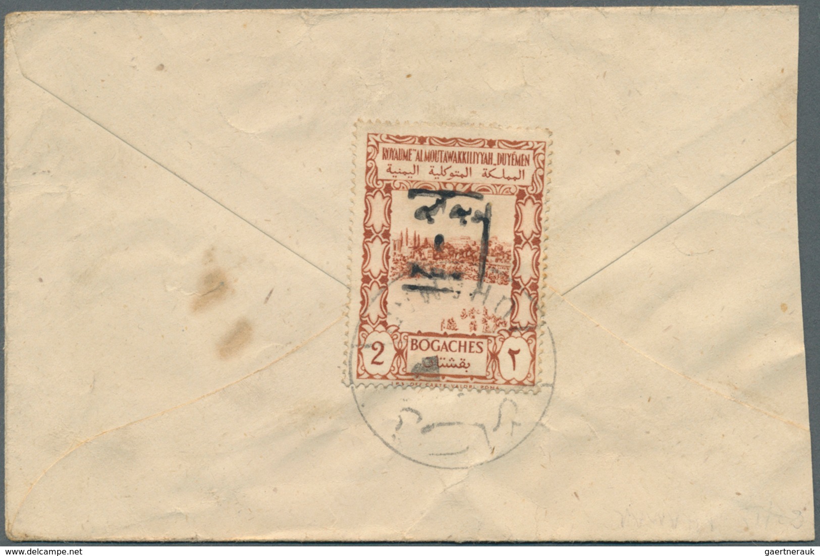 Jemen: 1950/1965 (ca.), assortment of 55 covers, apparently mainly commercial mail (postal wear/impe