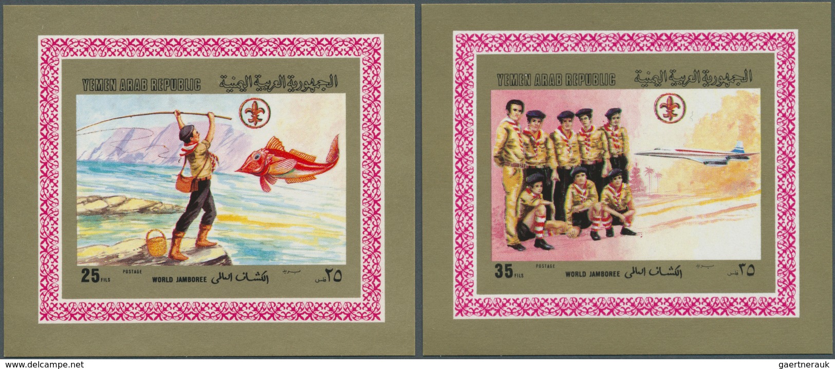 Jemen: 1980, Boy Scouts, 25f. To 120f., 25 Complete Sets Of Seven De Luxe Sheets Each. Michel Nos. 1 - Jemen