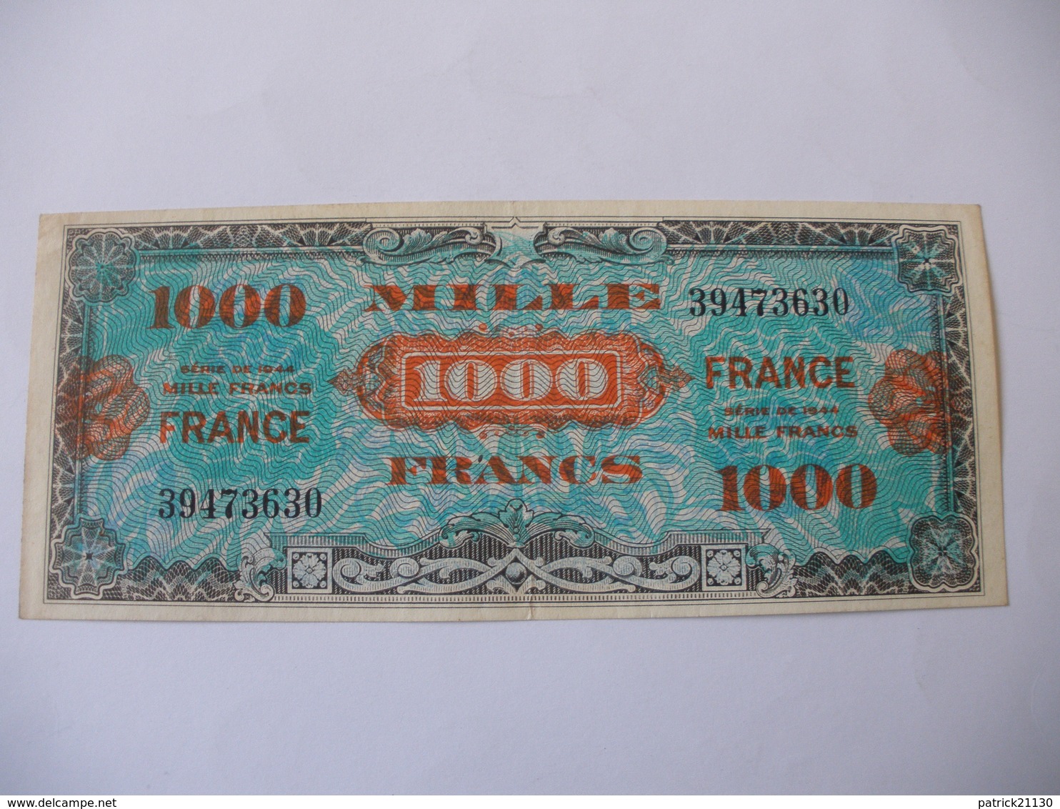 1000 F FRANCE TYPE 1945 SANS SERIE - Altri & Non Classificati