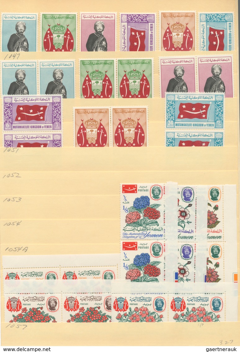 Jemen - Königreich: 1964/1968, U/m Accumulation Of Mainly Complete Sets Incl. Imperf. Issues. Michel - Jemen