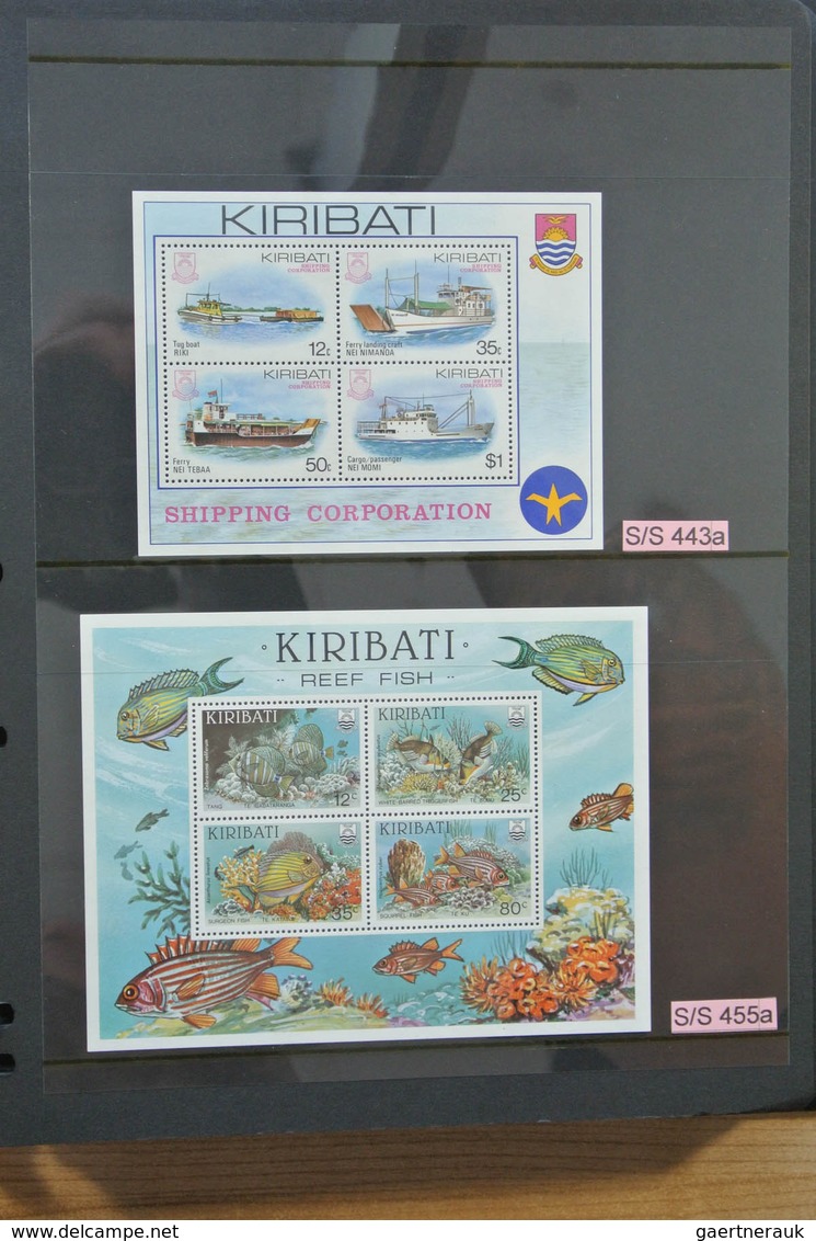 Kiribati (Gilbert-Inseln): 1979-2008. Apparently complete, MNH collection Kiribati 1979-2008 in 2 al