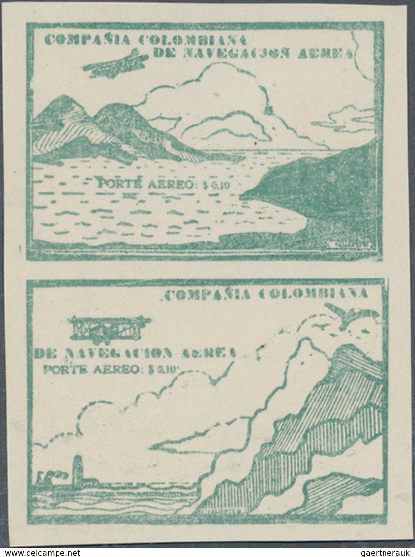 Kolumbien - Ausgaben Der Compania Colombiana De Navegacion Aérea: 1920, Monocoloured Issue In New Ty - Kolumbien