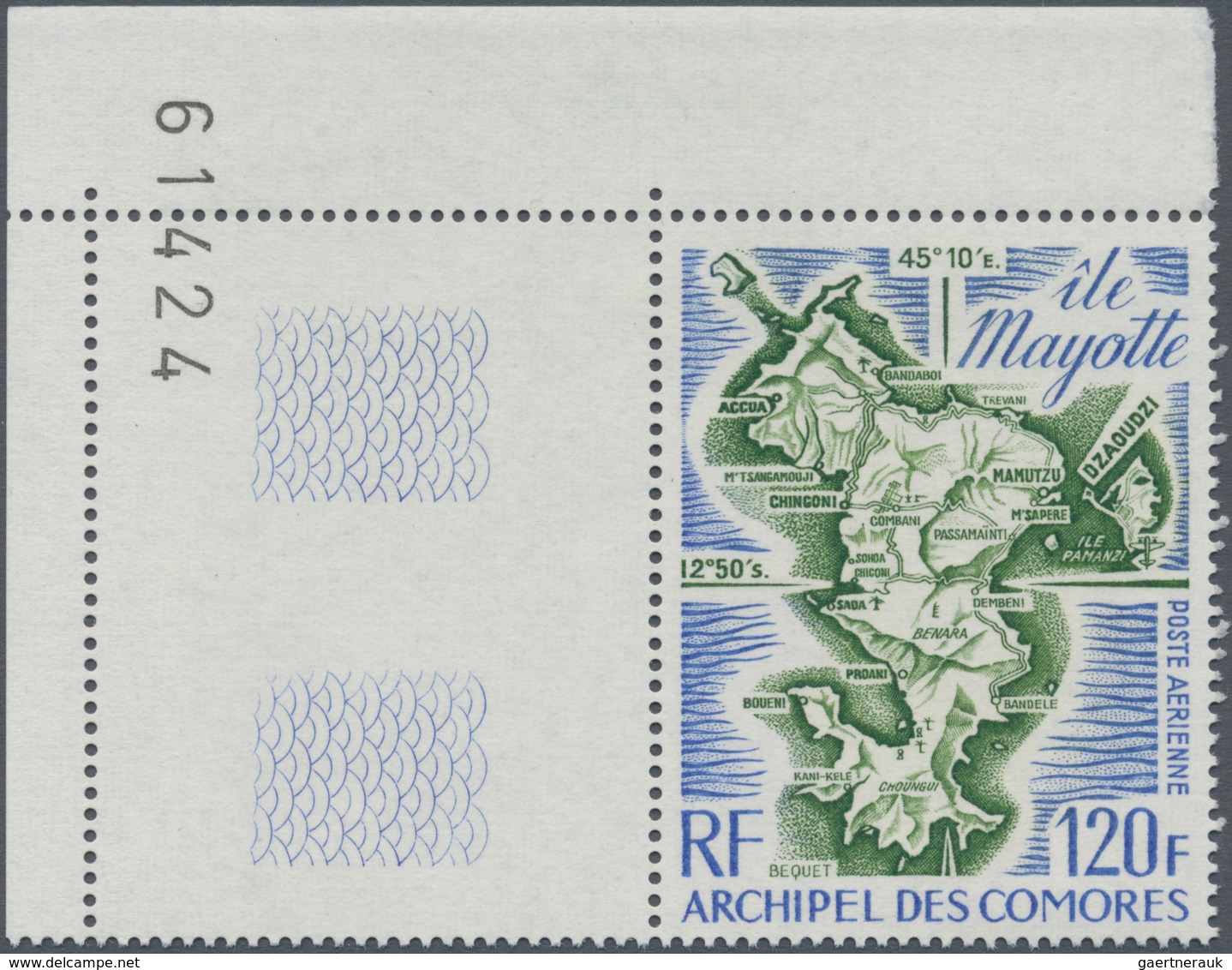 Komoren: 1974, Maps Of Comores 120fr. ‚Mayotte‘ In A Lot With About 2.300 Stamps Mostly In Larger Bl - Sonstige & Ohne Zuordnung