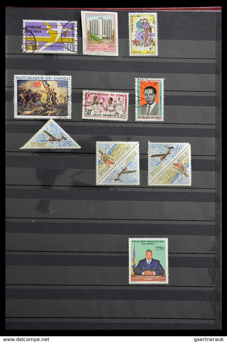 Kongo (Kinshasa / Zaire): 1961-2001: Gigantic MNH and cancelled stock Congo and Zaïre 1961-2001 in 8