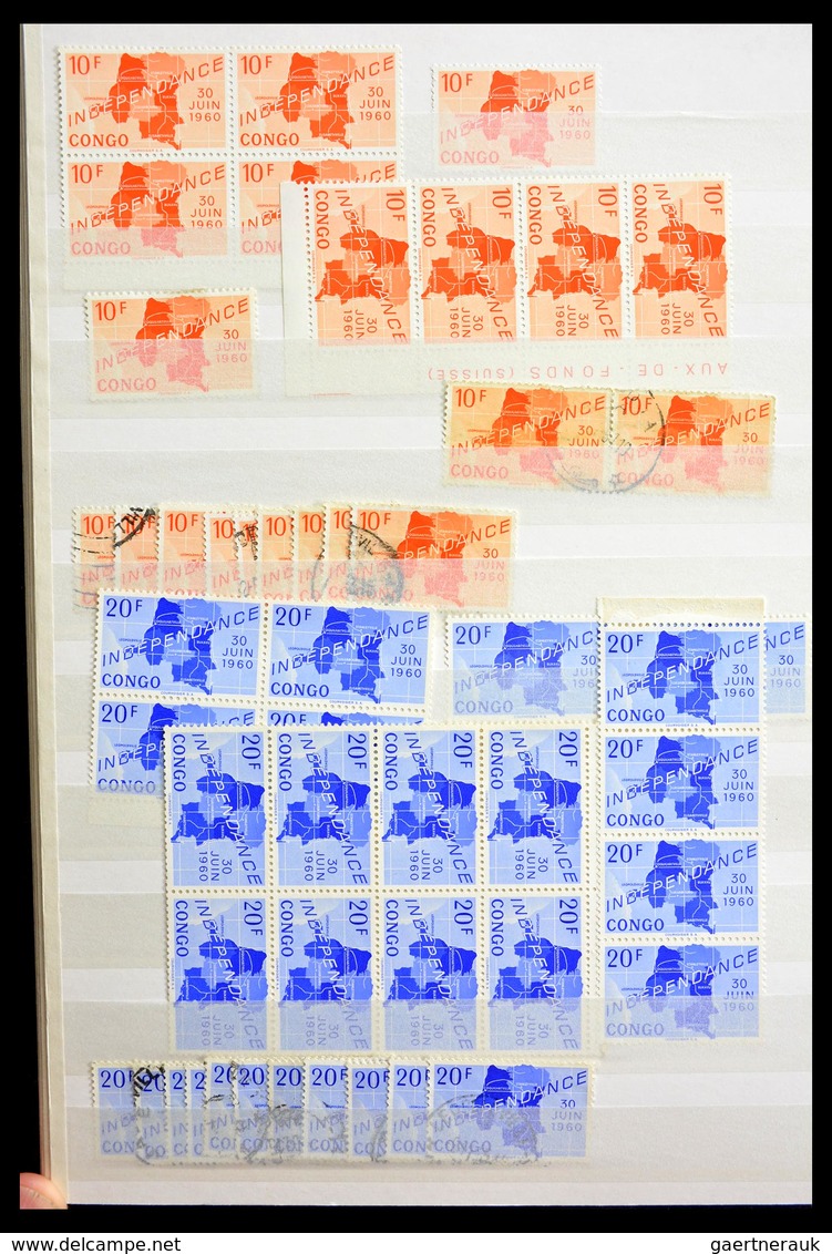 Kongo (Kinshasa / Zaire): 1961-2001: Gigantic MNH and cancelled stock Congo and Zaïre 1961-2001 in 8