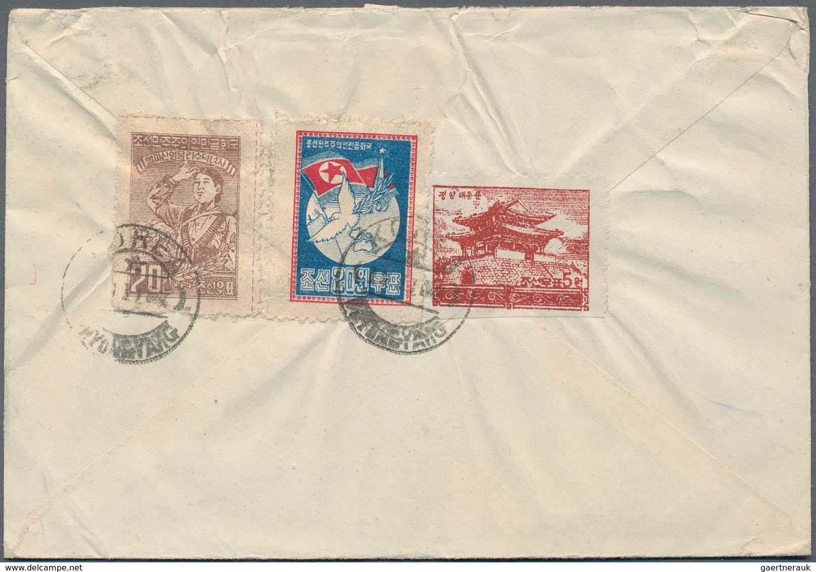 Korea-Nord: 1952/57, covers (8) and used ppc (1) mostly to East Germany but also Czechoslovakia and