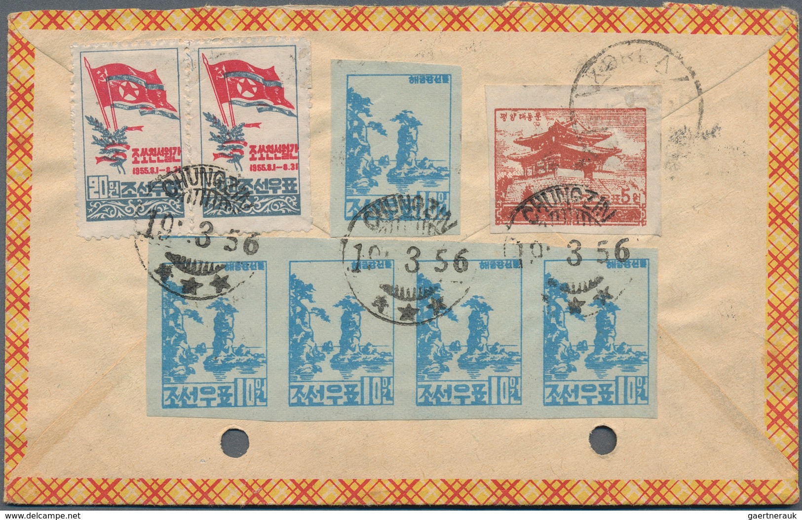 Korea-Nord: 1952/57, covers (8) and used ppc (1) mostly to East Germany but also Czechoslovakia and