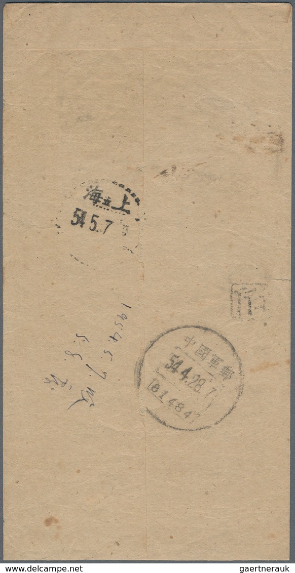 Korea-Nord: 1954, Korean War, Chinese Volunteer Army, Military Mail Envelopes (6) To China With Vari - Korea (Nord-)
