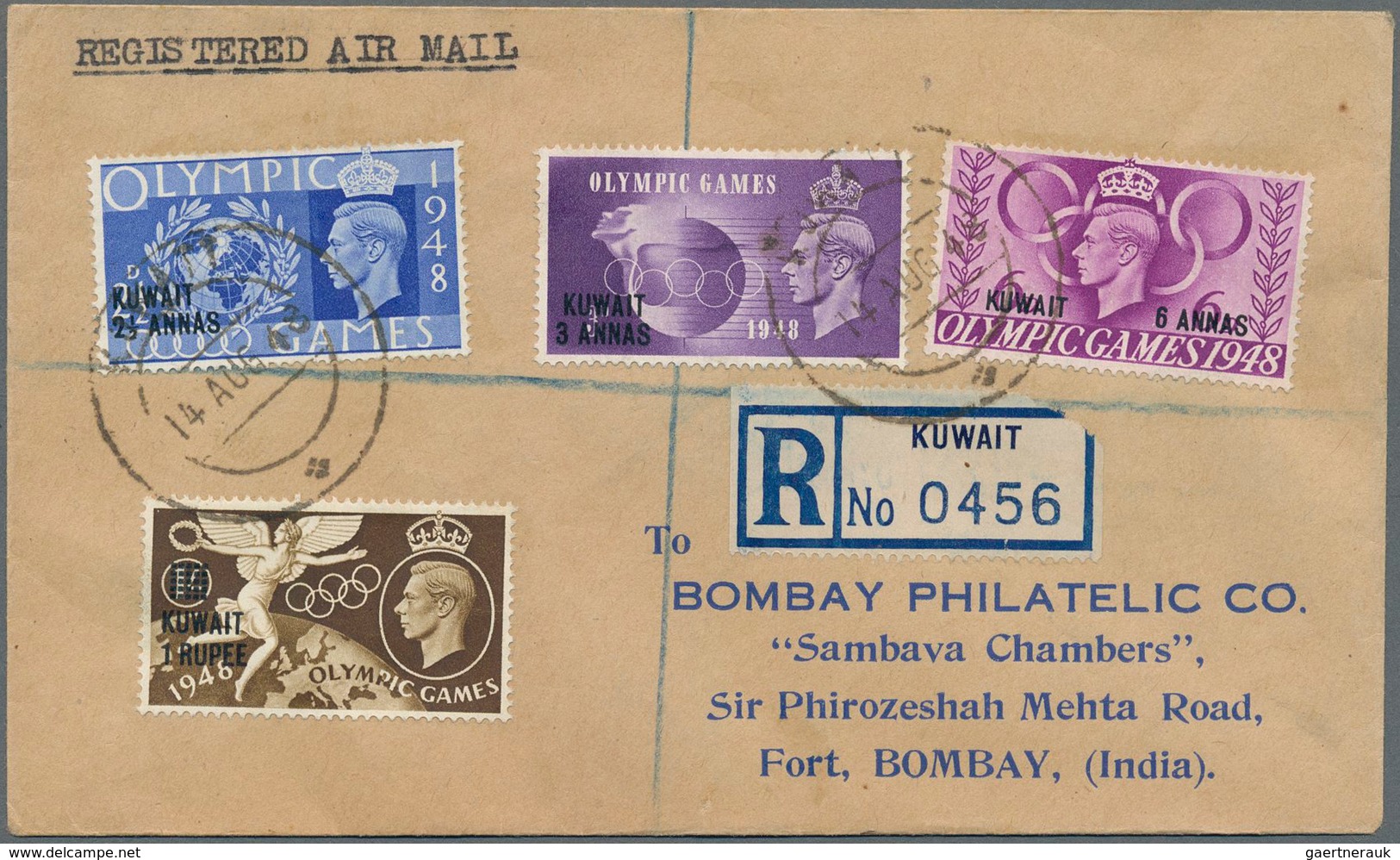Kuwait: 1930's-1980's: Assortment Of 35 Covers, FDCs And Postal Stationery Items, From Early Indian - Kuwait