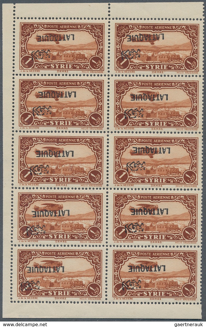 Latakia: 1931/1933, U/m Accumulation Of Apprx. 410 Stamps Showing Inverted Resp. Double Overprint, M - Covers & Documents