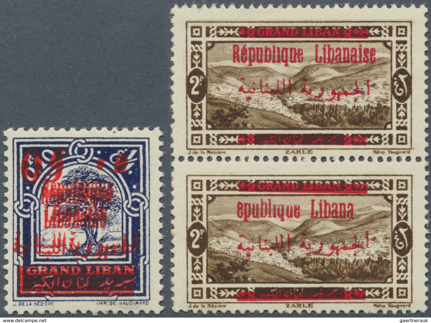 Libanon: 1924/1930, Mint Lot Of Overprint Varieties, Maury Cat.value Apprx. 1.950,- €. - Libanon