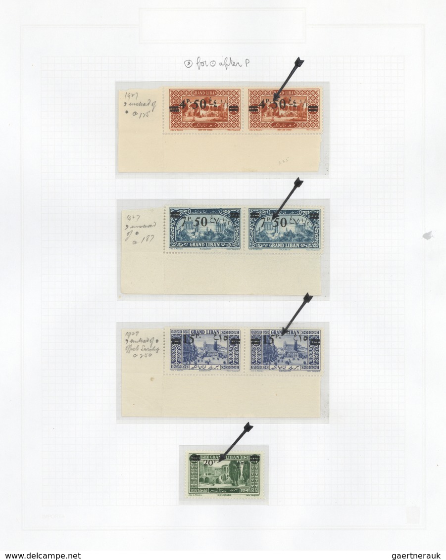 Libanon: 1924/1940 (ca.), VARIETIES/SPECIALITIES, Extraordinary And Comprehensive Collection Of Appr - Libanon