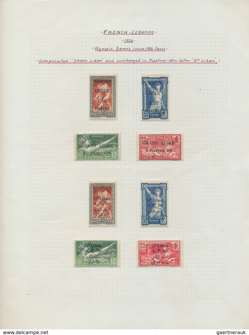 Libanon: 1924/1968 (ca.), Accumulation On Album Pages In Binder With Some Better Issues And Complete - Libanon