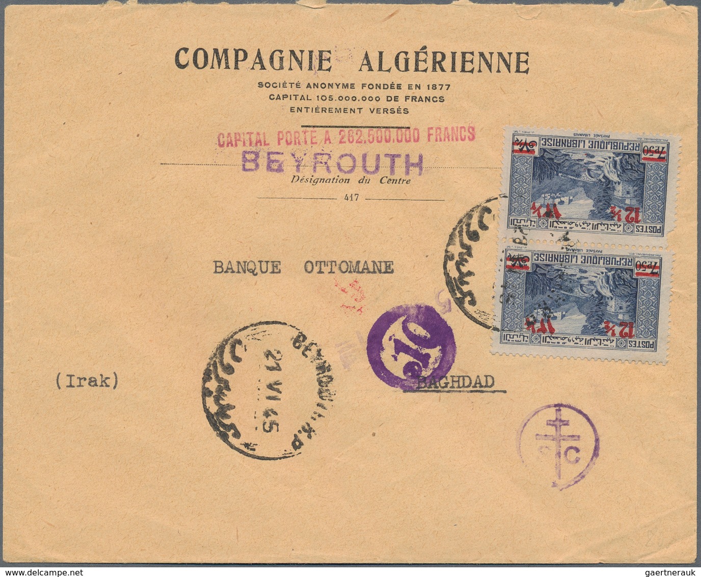 Libanon: 1937/1967 (ca.), lot of apprx. 100 commercial covers mainly to Yugoslavia resp. Germany, in