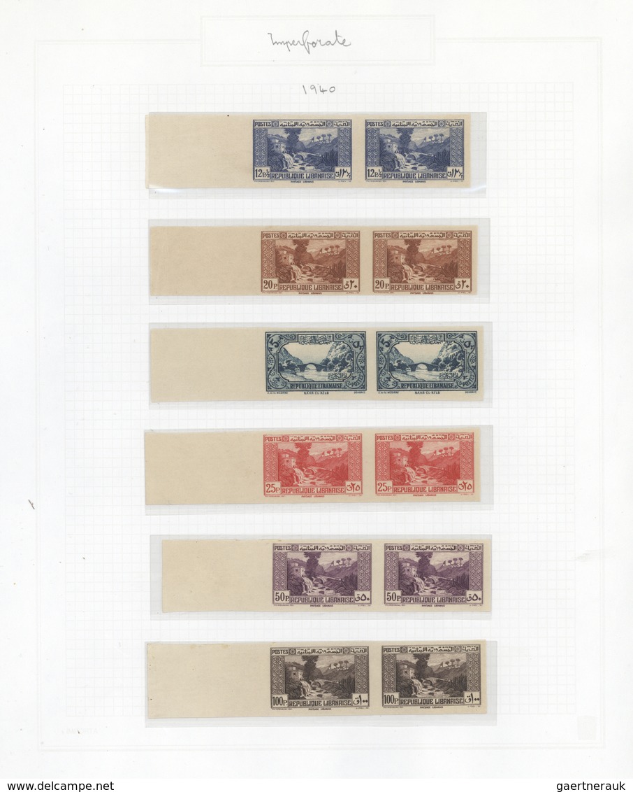 Libanon: 1940/1962, VARIETIES And SPECIALITIES, Mint Collection On Album Pages, Comprising Imperfora - Libanon