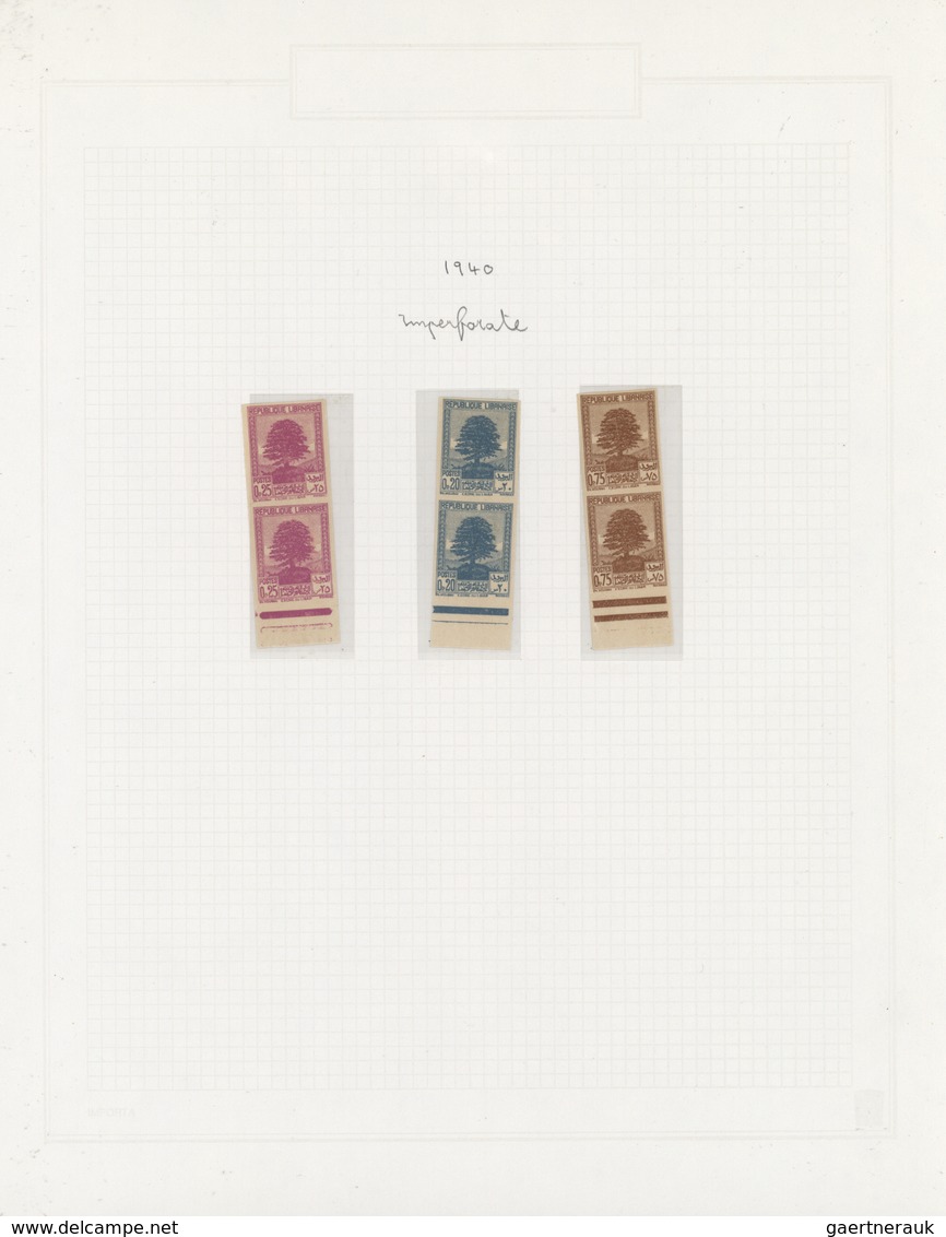 Libanon: 1940/1962, VARIETIES And SPECIALITIES, Mint Collection On Album Pages, Comprising Imperfora - Libanon