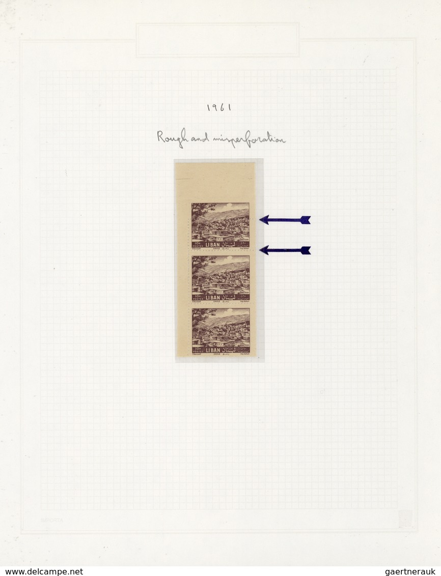 Libanon: 1940/1962, VARIETIES and SPECIALITIES, mint collection on album pages, comprising imperfora