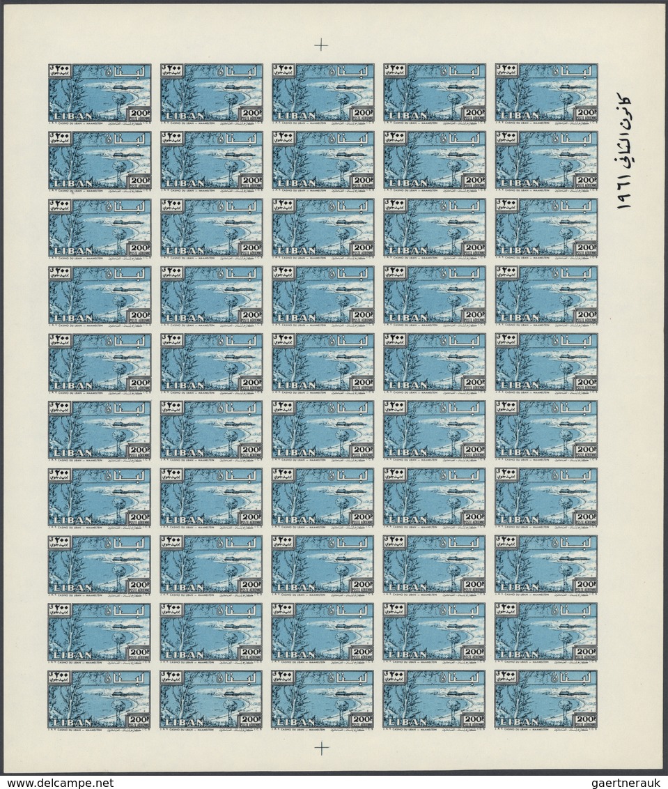 Libanon: 1960/1972, Comprehensive Accumulation Of Large Units/sheets, Also Imperfs, Several Varieite - Libanon