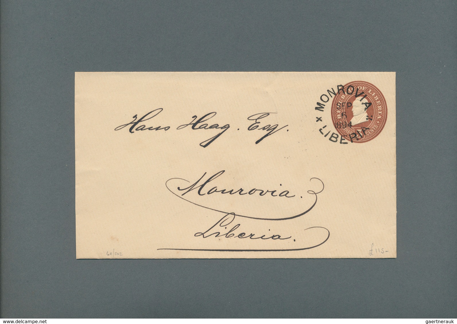 Liberia: 1894/1897, Lot Of 9 Stationery Envelopes And Wrappers (8 Used, 1 Specimen), Good Condition. - Liberia