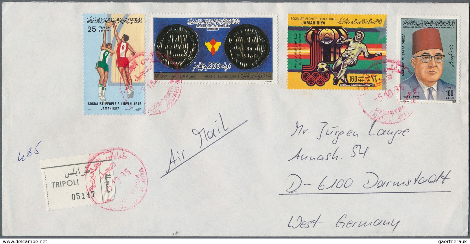 Libyen: 1984/1988, At Least 340 Colourfully Franked, Philatelic Airmail Covers To West Germany, Ofte - Libya