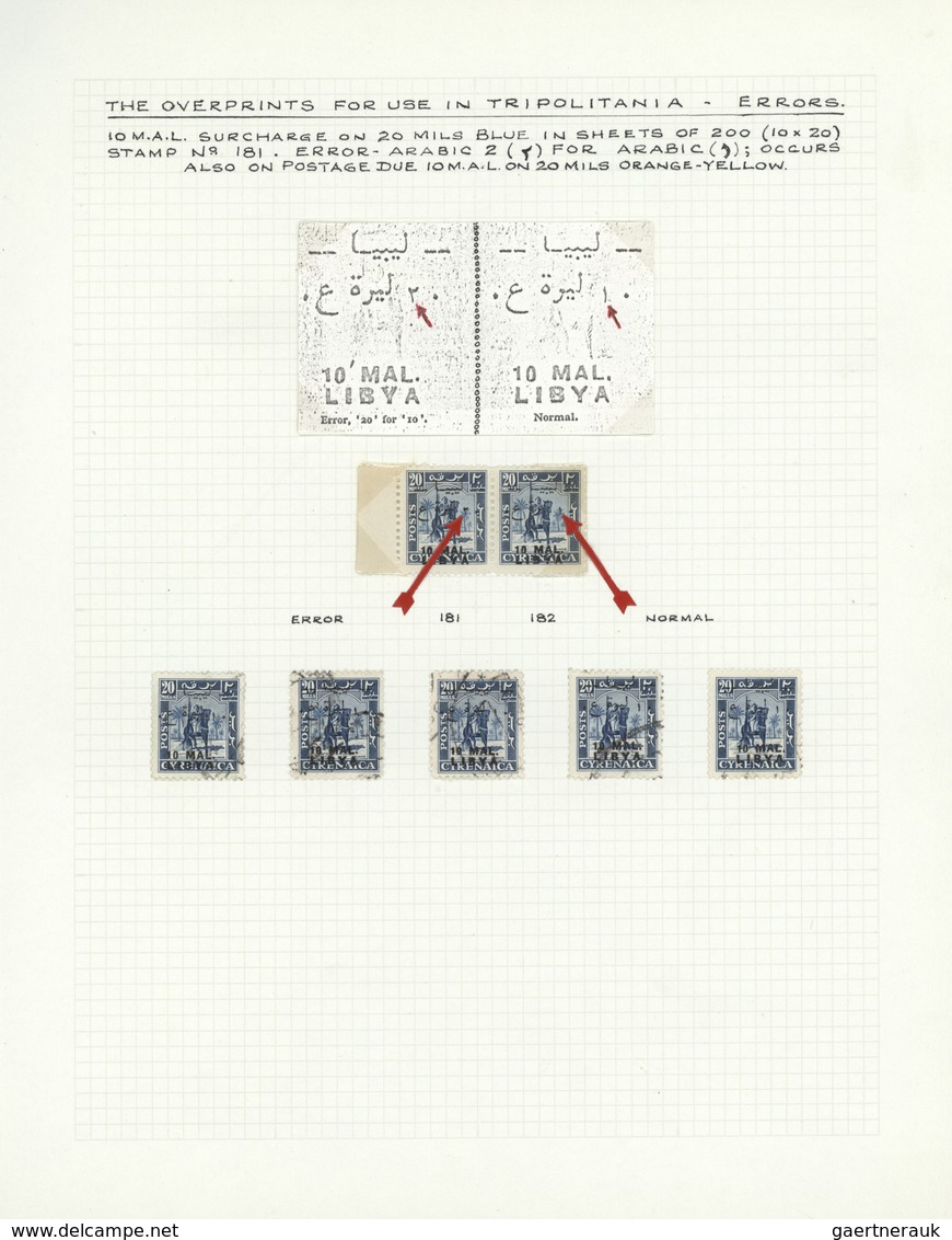 Libyen: 19251-65, Collection Most Mint On Exhibition Leaves Starting Independent Kingdom, Many Compl - Libya