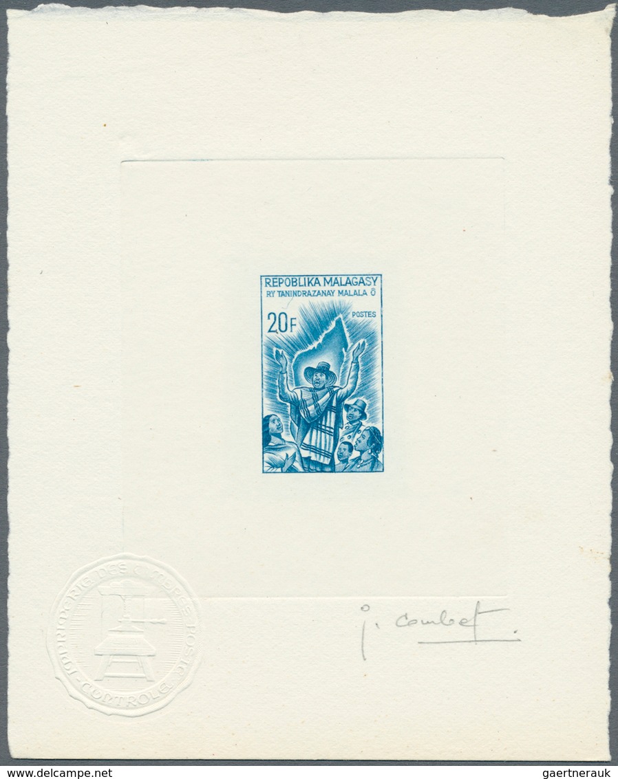 Madagaskar: 1963/1970 (approx). Collection Of 9 Different Epreuves D'artiste Signée Showing Various - Madagaskar (1960-...)