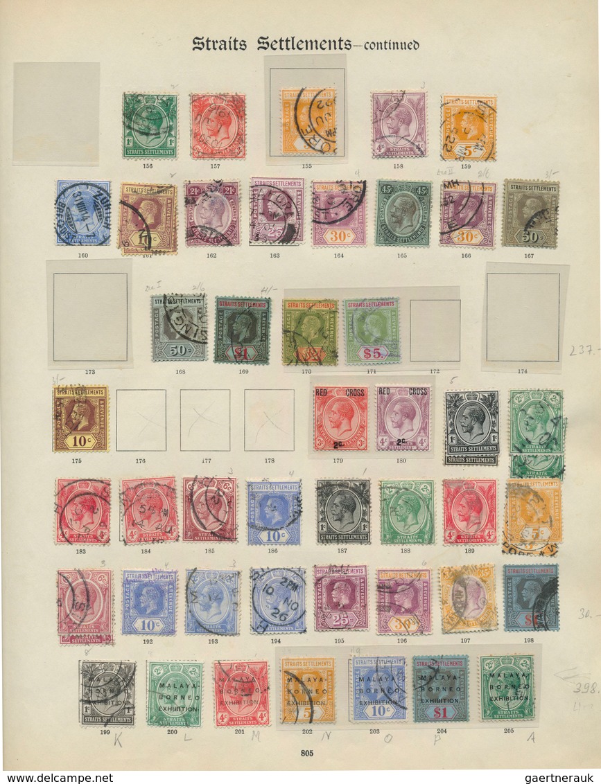 Malaiische Staaten - Straits Settlements: 1867/1936, Collection Used With Better Values (Michel Ca. - Straits Settlements