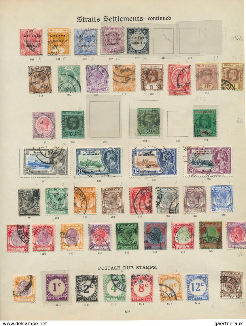 Malaiische Staaten - Straits Settlements: 1867/1936, Collection Used With Better Values (Michel Ca. - Straits Settlements