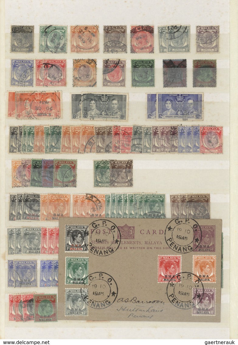 Malaiische Staaten - Straits Settlements: 1867/1975 (ca.), Straits Settlements/Singapore/Sarawak, Mi - Straits Settlements