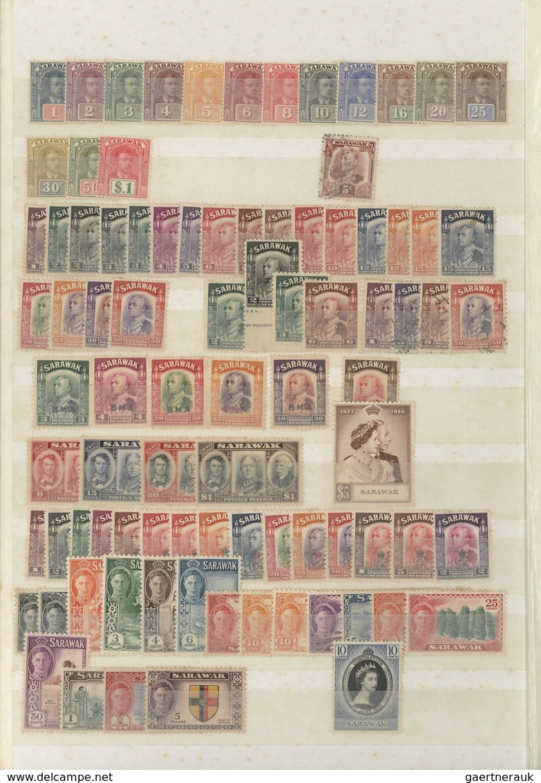 Malaiische Staaten - Straits Settlements: 1867/1975 (ca.), Straits Settlements/Singapore/Sarawak, Mi - Straits Settlements