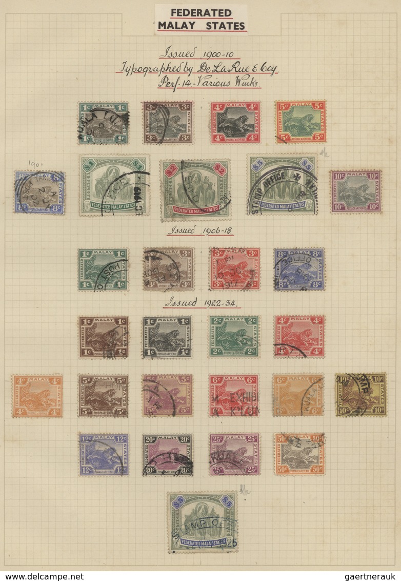 Malaiische Staaten: 1860's-1960's, Part Collections Of More Than 800 Stamps From Straits Settlements - Federated Malay States
