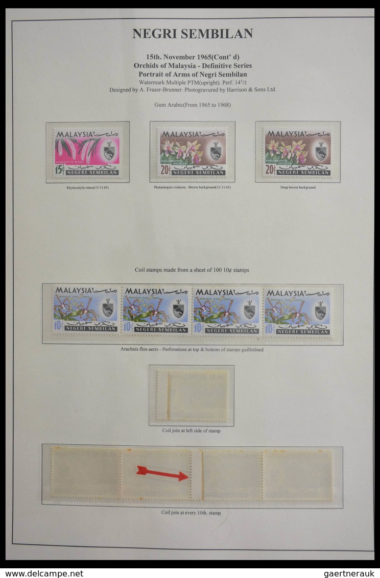 Malaiische Staaten - Negri Sembilan: 1965-1992: Specialised Collection Negri Sembilan 1965-1992 With - Negri Sembilan