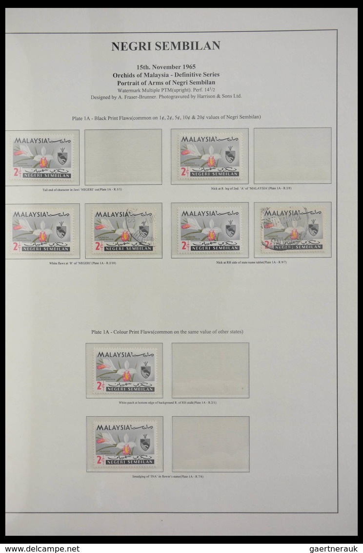 Malaiische Staaten - Negri Sembilan: 1965-1992: Specialised collection Negri Sembilan 1965-1992 with