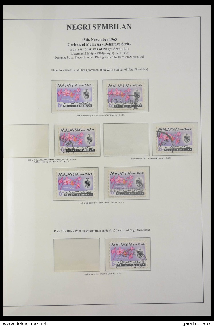 Malaiische Staaten - Negri Sembilan: 1965-1992: Specialised collection Negri Sembilan 1965-1992 with