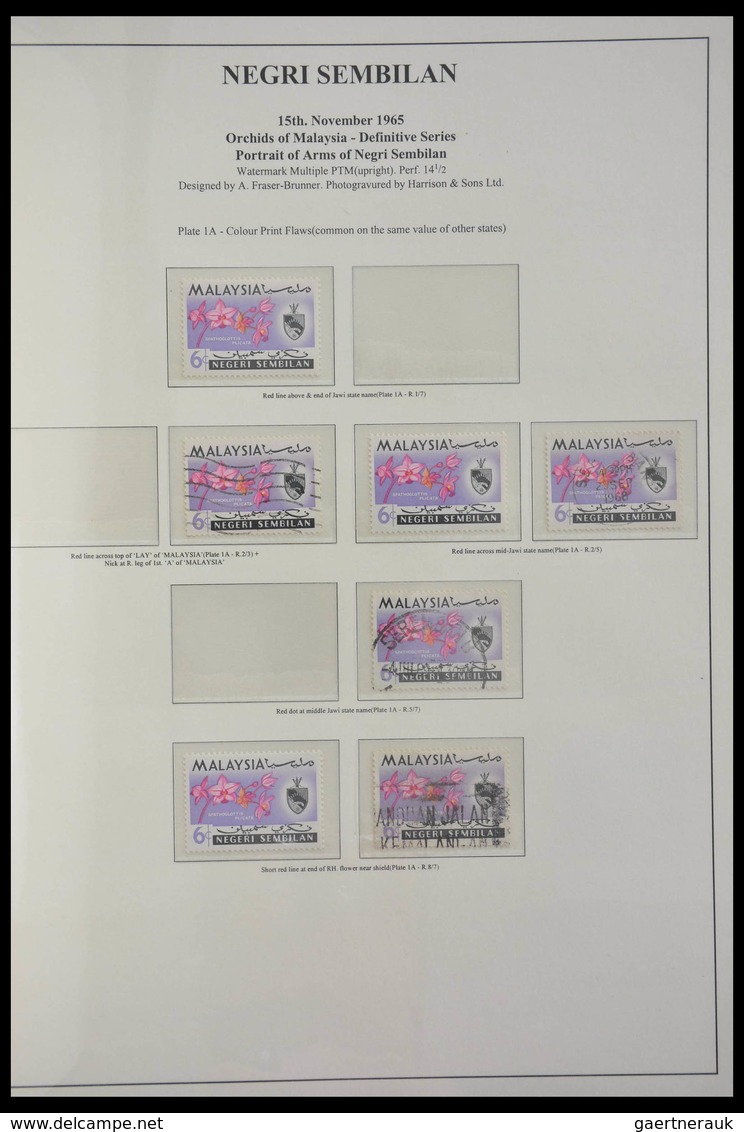 Malaiische Staaten - Negri Sembilan: 1965-1992: Specialised collection Negri Sembilan 1965-1992 with