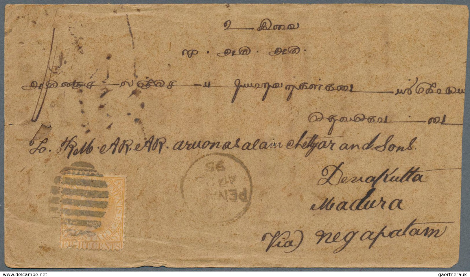 Malaiische Staaten - Penang: 1890-1896, Group Of 11 Covers All Franked By Straits Settlements QV Adh - Penang