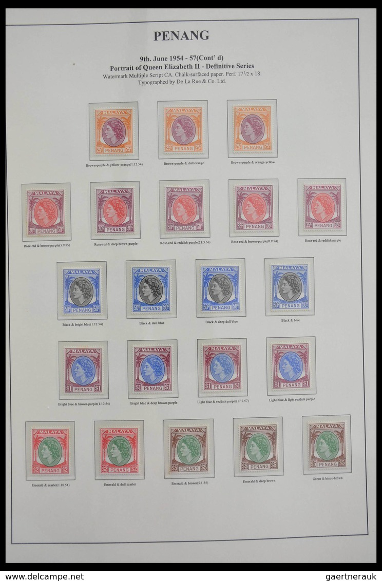 Malaiische Staaten - Penang: 1948-1986: Specialised collection Malaysia Penang 1948-1986 with MNH, m